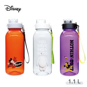 ディズニー 常温ボトル 1100ml 水筒 1.1L ボトル ストラップ付き クリアボトル 持ち運び ウォーター ボトル アウトドア 散歩 ペット ミッキー ドナルドダック ベ