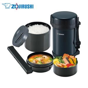 象印（ZOJIRUSHI） ステンレスランチジャー 大容量/茶碗4杯分 保温弁当
