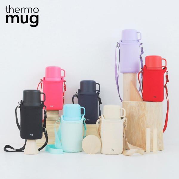 thermo mug 水筒 カバー付 コップ付 500ml TP20-50 ステンレス 保温 保冷 ...