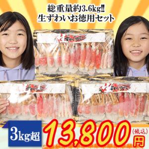 生ずわいお徳用セット 3kg超（総重量約3.6kg）｜irodorinosato