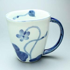 蓋付き マグカップ おしゃれ 有田焼 花集い 青 : 有田焼やきもの市場