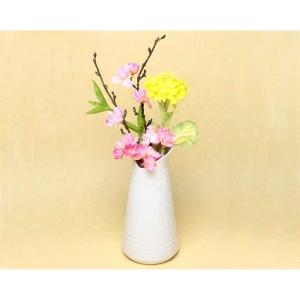 お花を選ばない 投げ入れ 花瓶 白 中国製 陶...の詳細画像1
