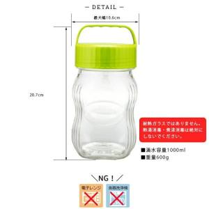 フルーツシロップ びん グリーン 保存びん シ...の詳細画像1