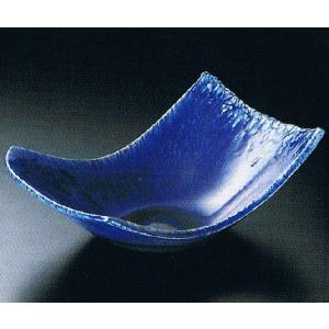 青ガラス 15.3 角ソリ鉢 信楽焼 大皿 和食器 陶器｜irodoriya