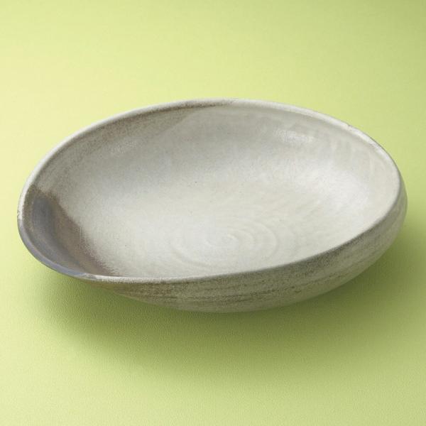 大鉢 陶器 灰釉 粉引 13.0 変型鉢 信楽焼 キッチン 和食器 大皿