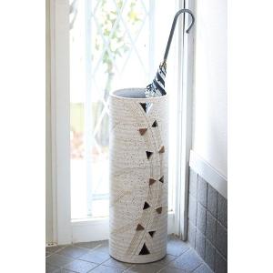 傘立て 陶器 おしゃれ 信楽焼 かさたて 和風 傘入れ モダン 白 玄関