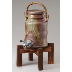 古信楽サーバー(コルク栓付/木の台付) 陶器 信楽焼 焼酎サーバー