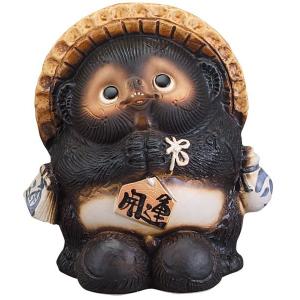 信楽焼 ハローキティ狸(小) たぬき タヌキ 開運 縁起物 可愛い 陶器