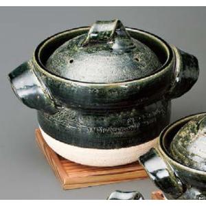 織部五合 御飯鍋 信楽焼 焼杉台は商品に含まれません。 陶器 キッチン 調理器具 土鍋｜irodoriya