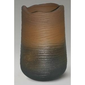 傘立て 陶器 信楽焼 ファラオ・ブラック (黒砂釉)傘立 屋外 傘たて 傘