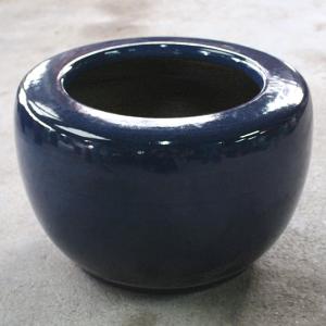 生子火鉢 13号 信楽焼 伝統の火鉢 生子 深みのある青 陶器｜irodoriya