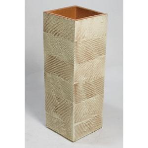 傘立て 陶器 信楽焼 唐草透し彫(かすみ釉)傘立 外置き 屋外 傘たて 傘