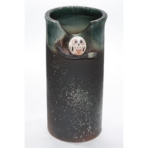 【信楽焼 傘立】窯変たわみ傘立 窯変たわみ傘立 （信楽焼・陶器・傘立・梅雨・玄関・B042-03） : 風の