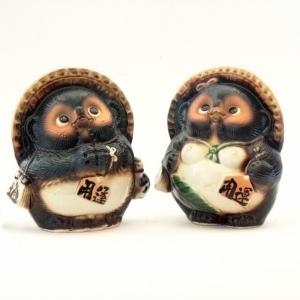 信楽焼　6号福々狸　タヌキたぬき狸置物2個セット 楽天市場】【11%OFFクーポン配布中】信楽焼 たぬき 6号福狸