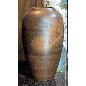 在庫数限り 信楽焼 大きな 花瓶 山絵 大壷 18号 おしゃれ 大壺 つぼ