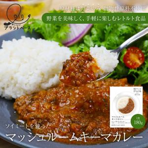 マッシュルームキーマカレー 180g 9個 野菜 生活 化学調味料 無添加 ヴィーガン 食品 フード プラントベース グルテンフリー レトルト カレー｜irodoriya