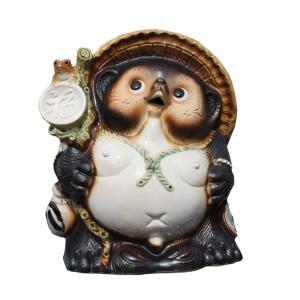 陶器 置物 信楽焼 信楽焼 たぬき 置物 高さ26cm 陶器 縁起物 逆さ狸 ta-0365 - 【信楽焼
