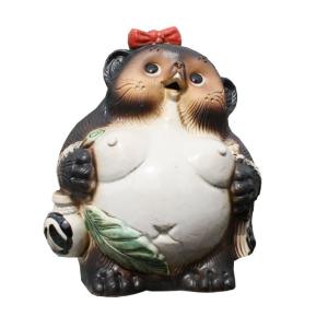 陶器たぬき　置物 野球狸12号信楽焼 陶器 置物 たぬき プレゼント 贈り物 ギフト 彩り屋