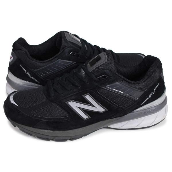 ニューバランス 990V5 BK5 メンズ スニーカー Dワイズ ブラック NEWBALANCE M...