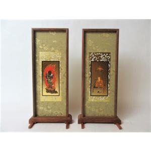 自立型掛軸 アルテマイスター スタンド掛軸 各宗派ご本尊脇侍セット 黒