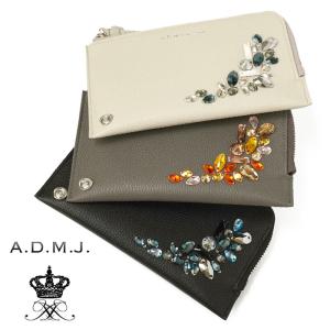 A.D.M.J（エーディーエムジェイ） ADMJ 財布 クロコ型押し スリム