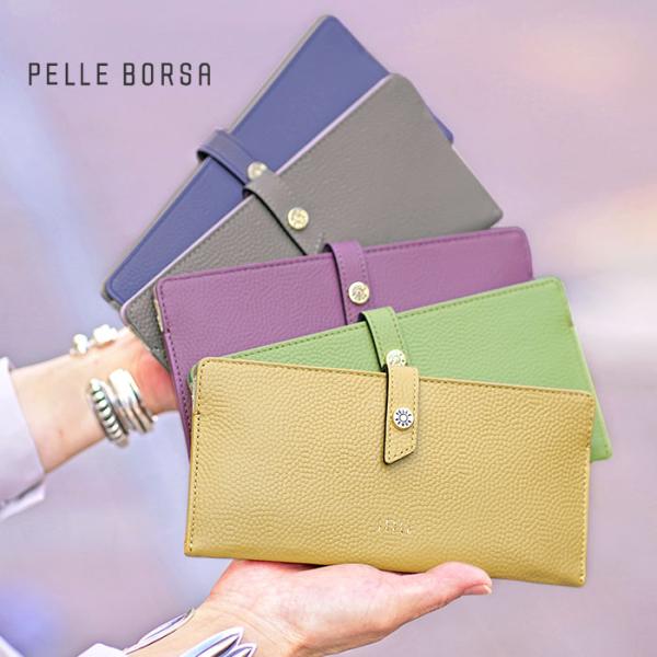 ペレボルサ 財布 スリムウォレット フィーネグッズ PELLE BORSA 薄型 長財布 レディース...