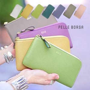ペレボルサ PELLE BORSA　クロコ 型押バッグ 　エナメル　ベージュ 楽天市場】【クーポン】【30％OFF】ペレボルサ 財布 PELLE BORSA 長