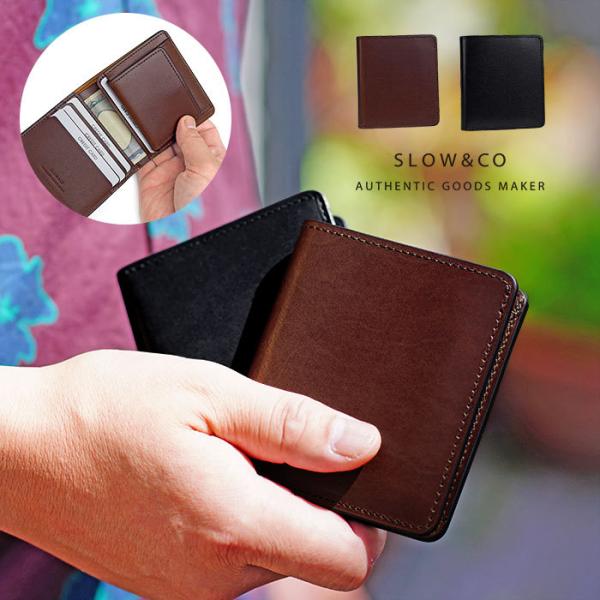 【返品交換無料】スロウ SLOW 折り財布 ハービー 二つ折り財布 ミニウォレット メンズ SO73...