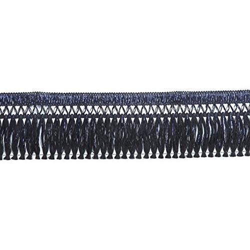 キララフレンジ(ラメ入り) 長さ:221cm ブラック ラメ:ブルー MKF-BKBL