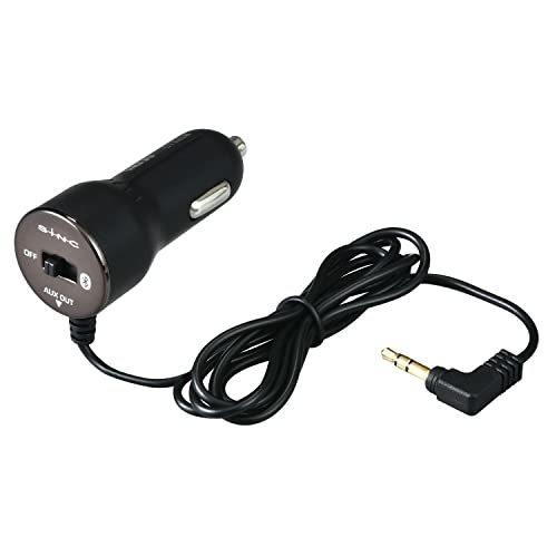 Bluetooth+AUXレシーバー Bluetooth5.1 12/24V車対応 1m ON/OF...