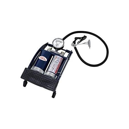 車用空気入れ フットポンプ 足踏み式ツインシリンダー P-20