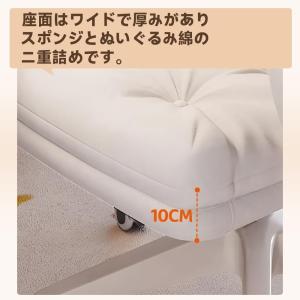 オフィスチェア デスクチェア 360度回転 ふ...の詳細画像3