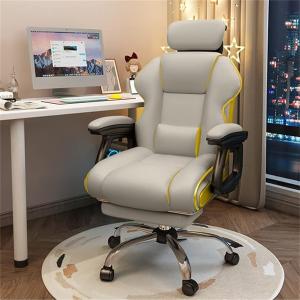 社長椅子 オフィスチェア 360度回転昇降機能 リクライニングチェア 肉厚座面 事務椅子 ハイバック 人間工学 在宅ワーク 勉強 仕事 グレー 椅子