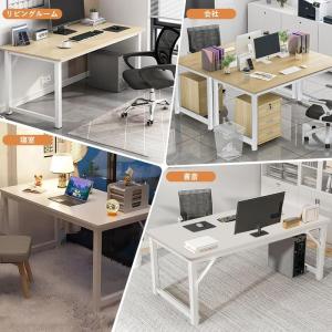 机 デスク コンパクト ホワイト 木製 組み立...の詳細画像5