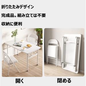折りたたみデスク テーブル 机 組立不要 10...の詳細画像4