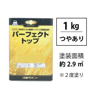 塗料 塗装 DIY 調色 パーフェクトトップ つやあり 赤 1kg 日本ペイント｜iromono