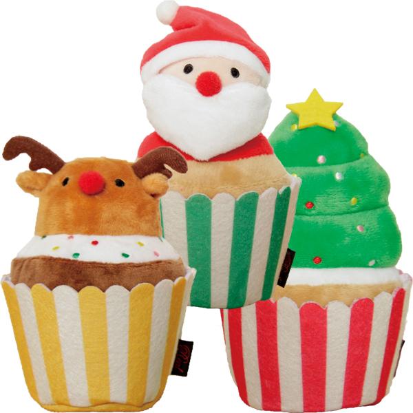 カップケーキ（クリスマスのおもちゃ犬用）