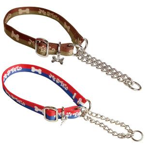 （大型犬用）ハーフ＆ハーフ ハーフチョーク首輪 Ｌサイズ