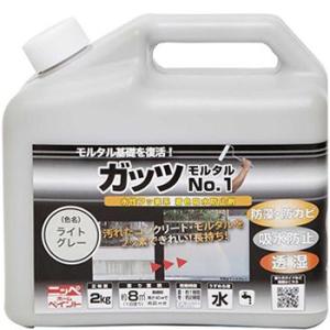 ペンキ 水性 ニッペ 住宅用コンクリート モルタル 防汚 防水 水性塗料 | ガッツ No.1 2k...