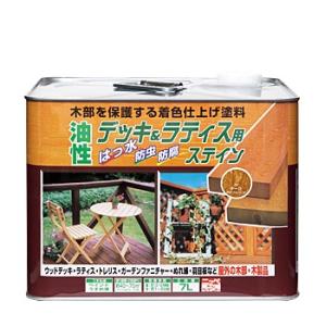 ペンキ 油性 塗料 ニッペ ガーデニング 木部 防虫 防腐 防かび はっ水 油性塗料 | 油性デッキ&ラティス用 7L