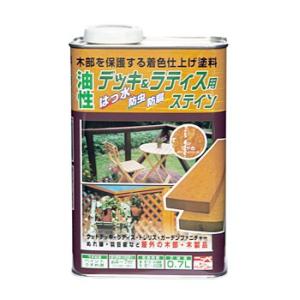 ペンキ 油性 塗料 ニッペ ガーデニング 木部 防虫 防腐 防かび はっ水 油性塗料 | 油性デッキ&ラティス用 0.7L