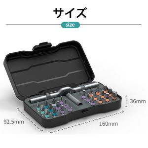 ドライバーセット 24in1 ラチェット 磁気...の詳細画像3