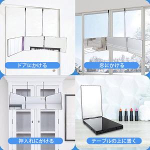 三面鏡 壁掛け セルフカット 鏡 化粧鏡 後ろ...の詳細画像2