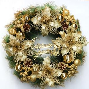 即納 クリスマスリース ドライフラワー ウッド...の詳細画像3