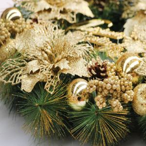即納 クリスマスリース ドライフラワー ウッド...の詳細画像4
