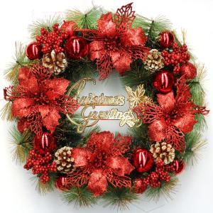 即納 クリスマスリース ドライフラワー ウッド...の詳細画像5