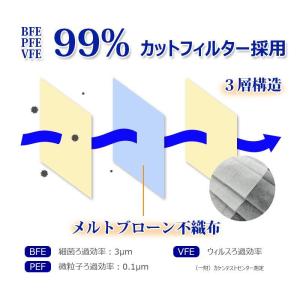 ◆JIS規格適合◆マスク 不織布 50枚入 ふ...の詳細画像1