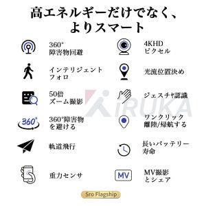 ドローン カメラ付き 4K 二重カメラ 免許不...の詳細画像3