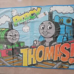 西川 キッズ用 きかんしゃトーマス　綿毛布（綿100％）ハーフサイズ　ひざ掛け　日本製