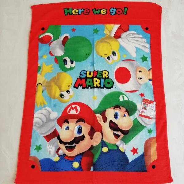 マルシン　綿100%  任天堂 マリオ マリオスターズ/お昼寝ケット タオルケット